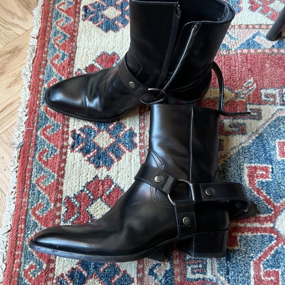 Saint Laurent (YSL) Wyatt boot - black leather, men sz 41 - Picture 7 of 9